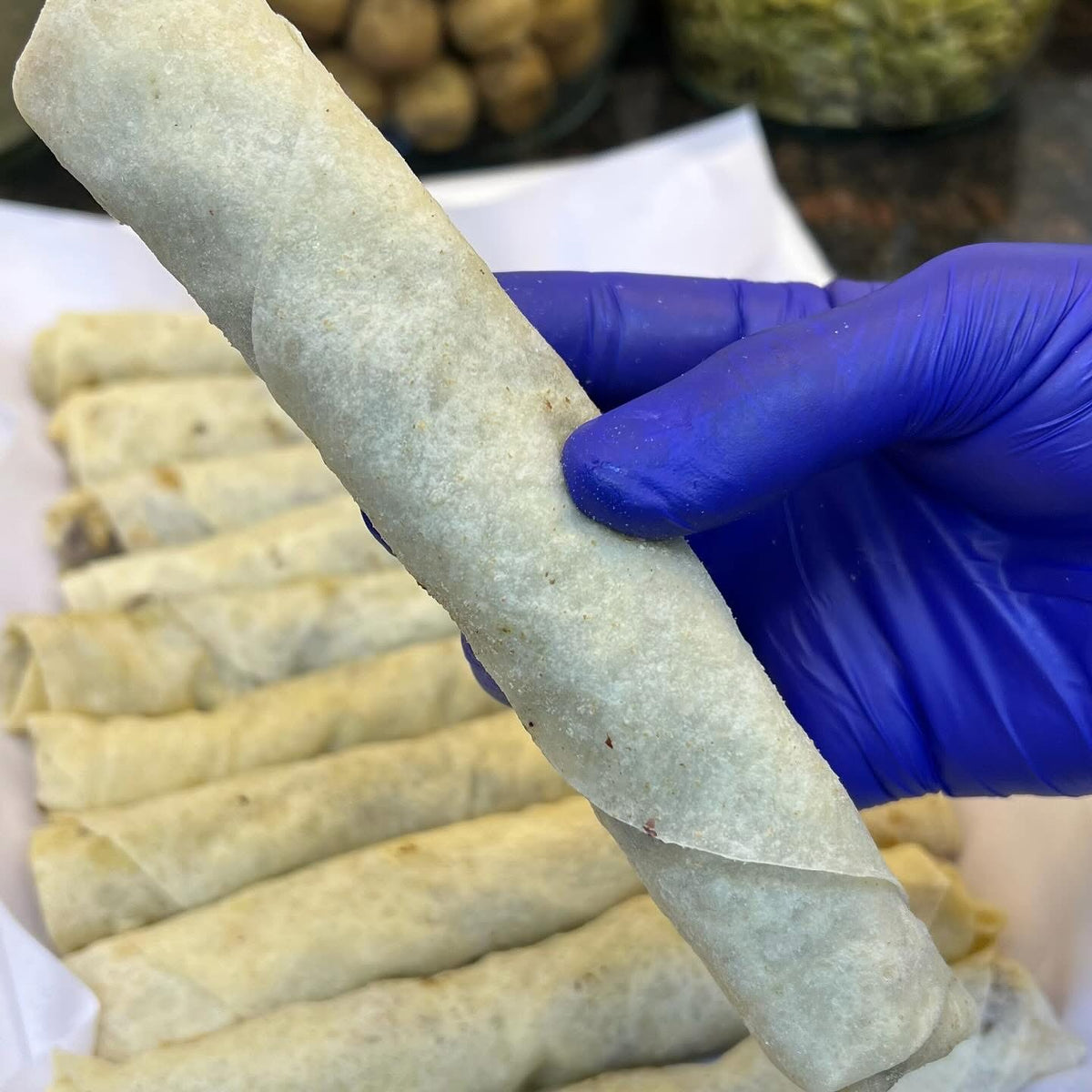Musakhan-Style Phyllo Rolls Stuffed with Chicken & Onion