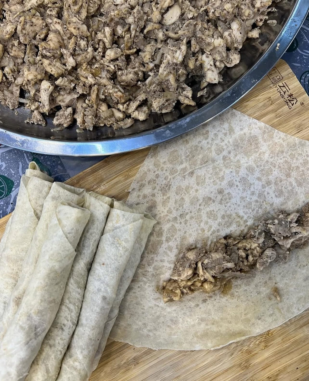 Musakhan-Style Phyllo Rolls Stuffed with Chicken & Onion